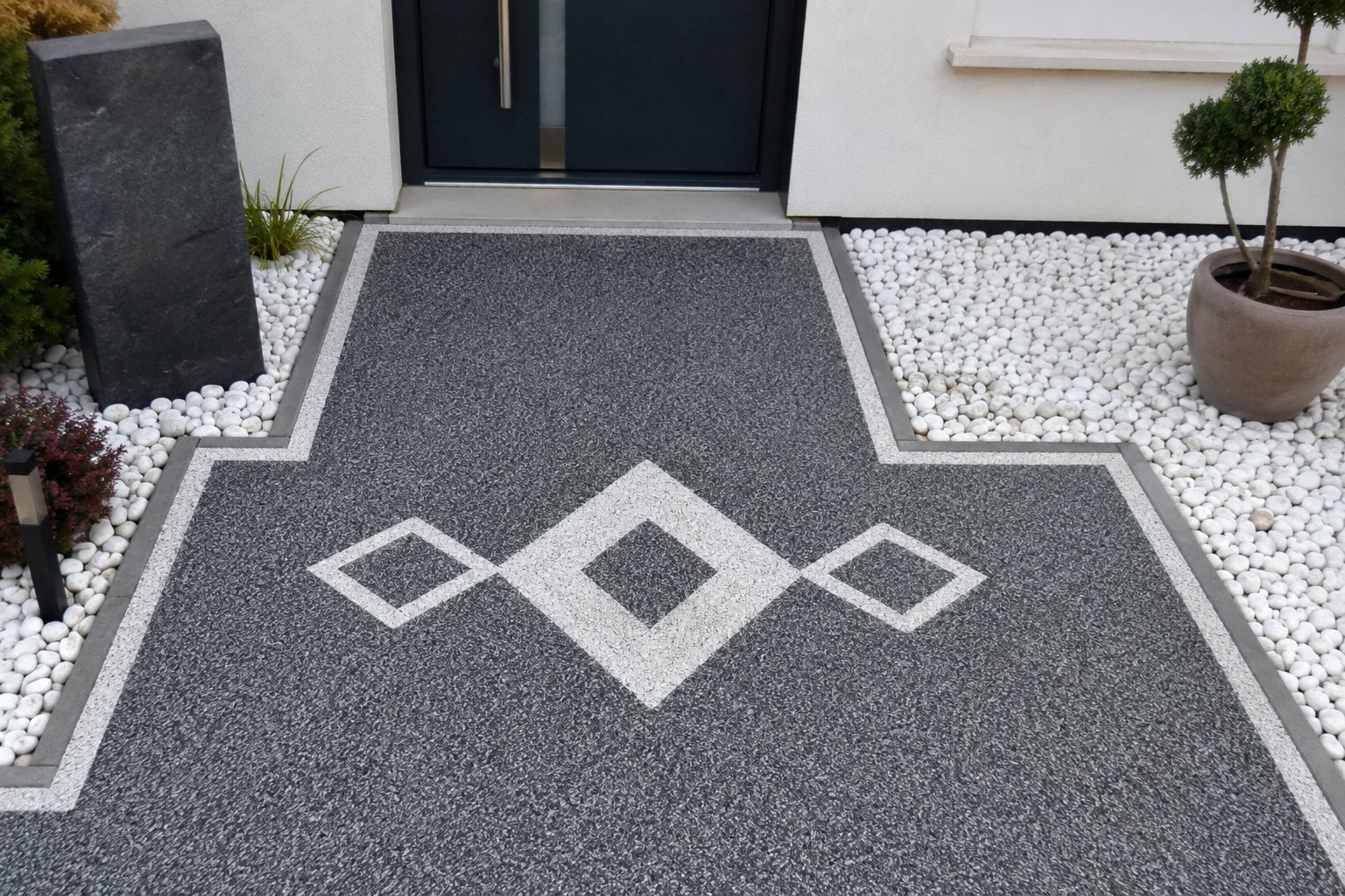 Entrée moquette de pierre